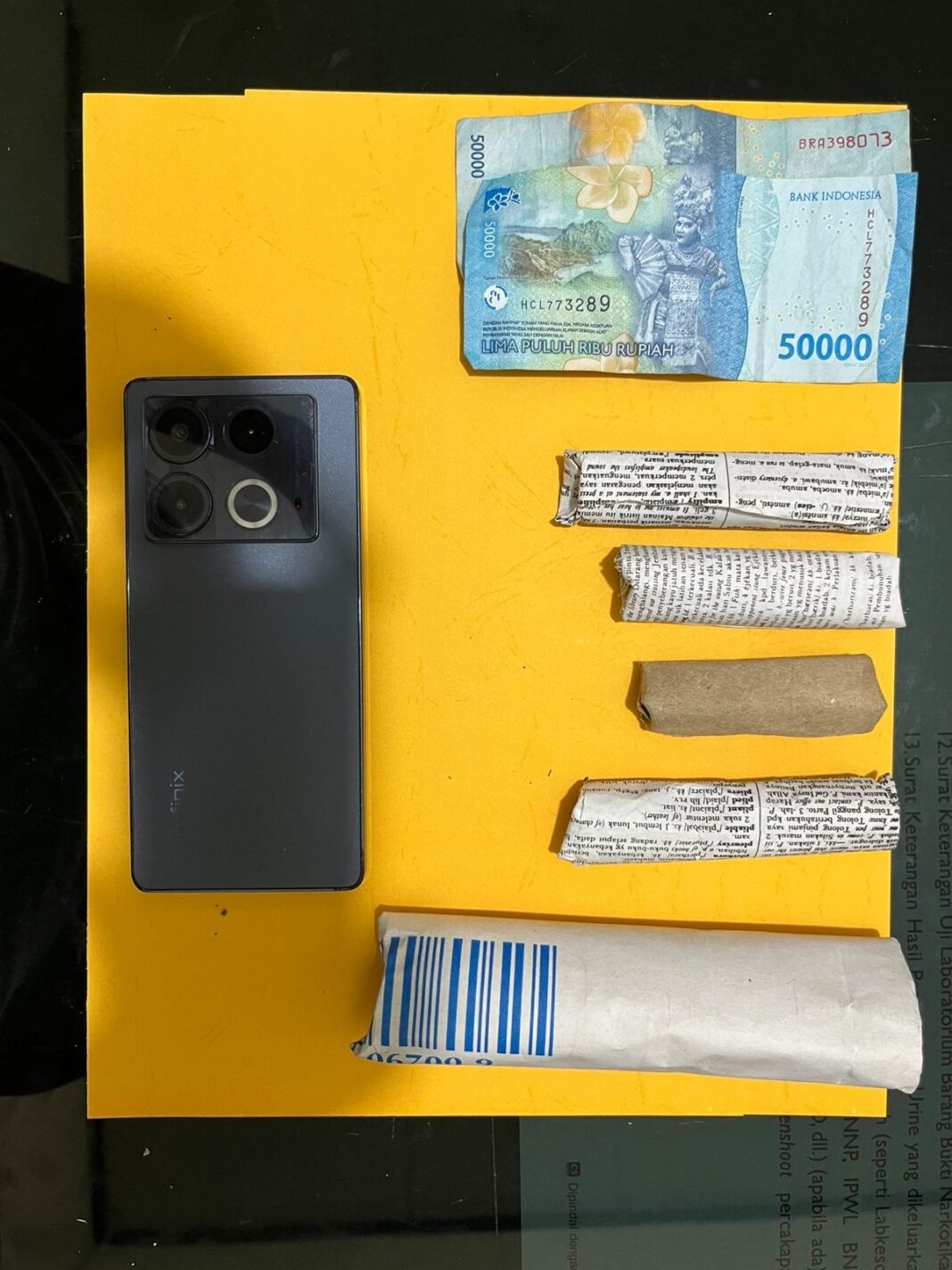 Barang bukti ganja kering yang disita dari pelaku di Pauh Duo
