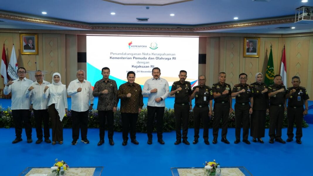 Kejaksaan dan Kemenpora Sepakati Kerjasama Penegakan Hukum